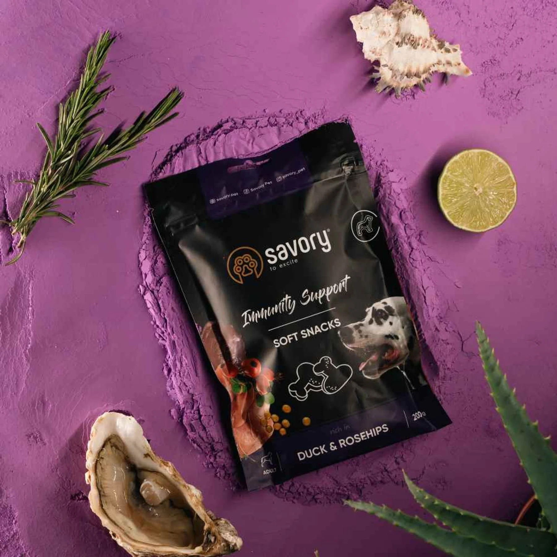 Ласощі для собак Savory Immunity Support Soft Snacks 200 г - качка та шипшина