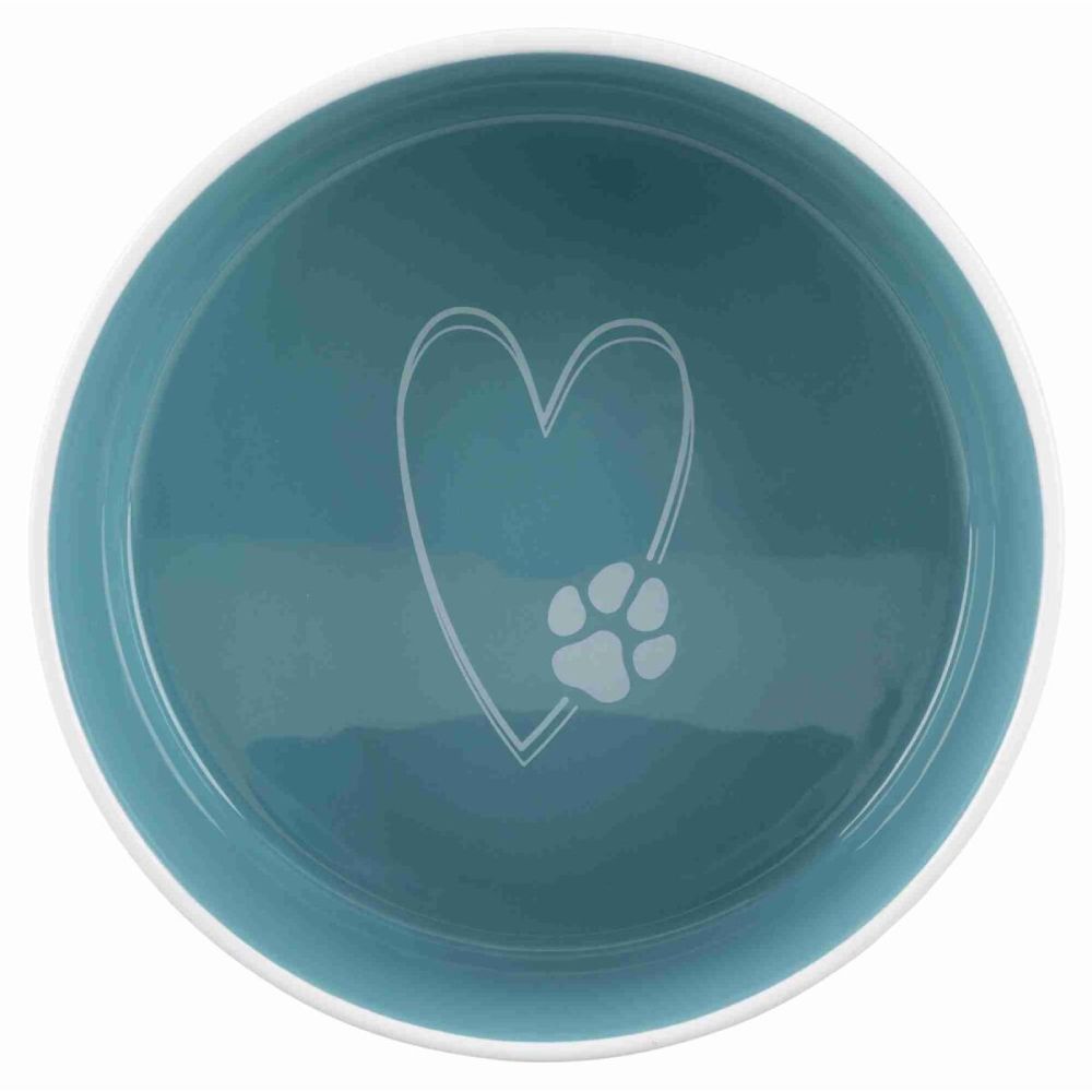 Миска керамическая Trixie Pet's Home 1,4 л кремово-голубая Миска керамическая Trixie Pet's Home 1,4 л кремово-голубая