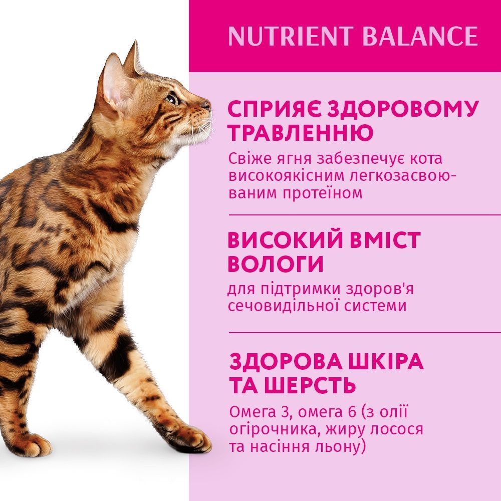 Упаковка вологого корму для котів Optimeal Adult 3+1 шт х 85 г - ягня та овочі Упаковка вологого корму для котів Optimeal Adult 3+1 шт х 85 г - ягня та овочі
