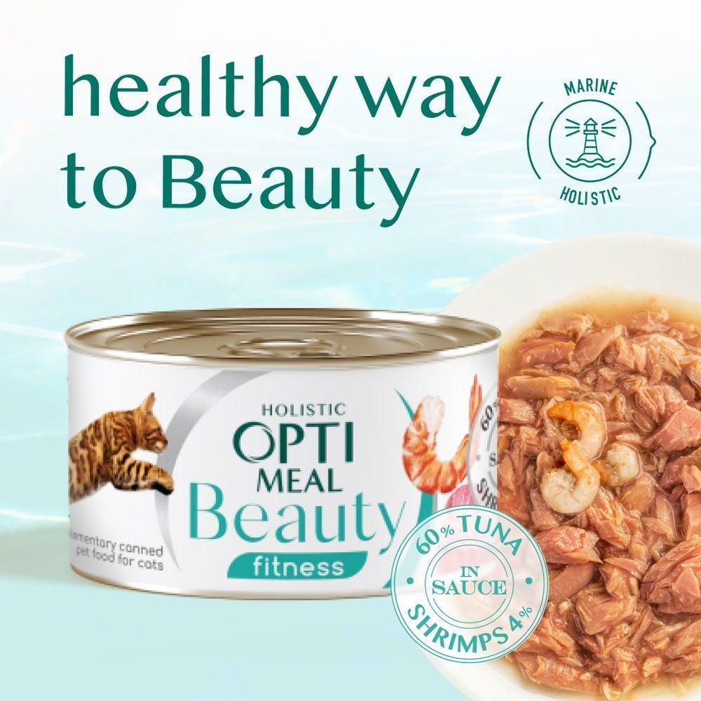 Набір вологого корму для котів Optimeal Beauty Adult 3+1 шт х 70 г - асорті Набір вологого корму для котів Optimeal Beauty Adult 3+1 шт х 70 г - асорті