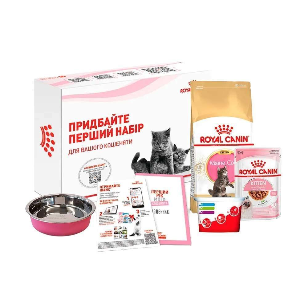 Набор сухого и влажного корма для котят Royal Canin Maine Coon Kitten 400 г + 1 шт. х 85 г Набор сухого и влажного корма для котят Royal Canin Maine Coon Kitten 400 г + 1 шт. х 85 г