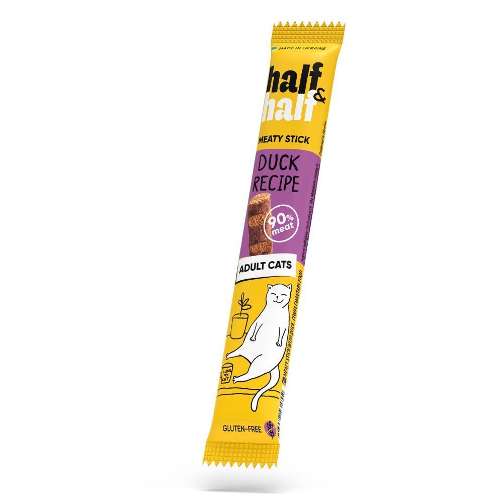 Набір кормів та ласощів для котів Half&Half Турботливий 760 г - асорті