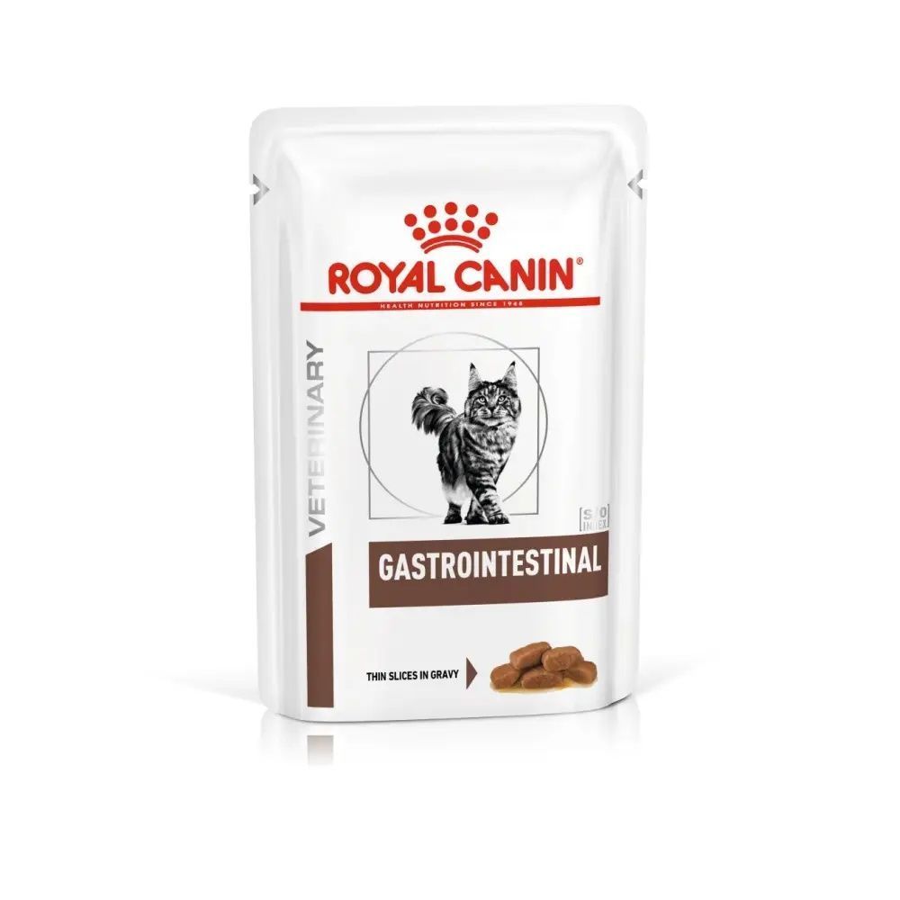 Royal Canin Gastrointestinal набор сухого и влажного корма для кошек 2 кг + 4 шт х 85 г