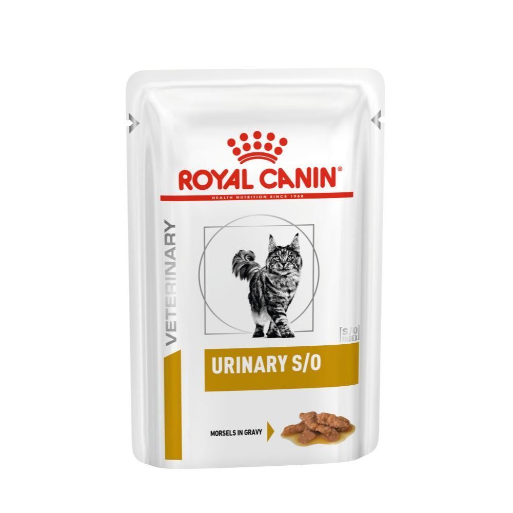 Royal Canin Urinary S/O набор сухого и влажного корма для кошек 1,5 кг + 4 шт х 85 г