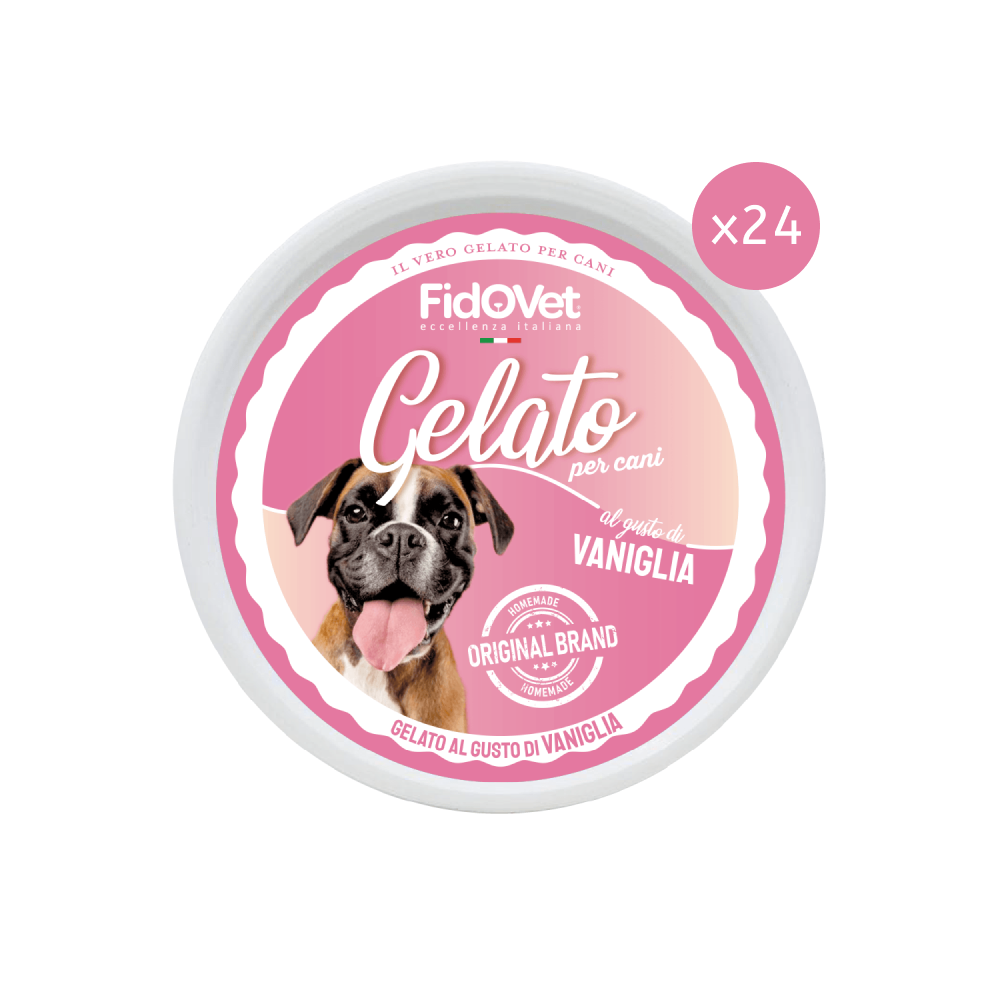 Упаковка морозива для собак Fidovet Gelato 24 шт х 40 г - ваніль Упаковка морозива для собак Fidovet Gelato 24 шт х 40 г - ваніль
