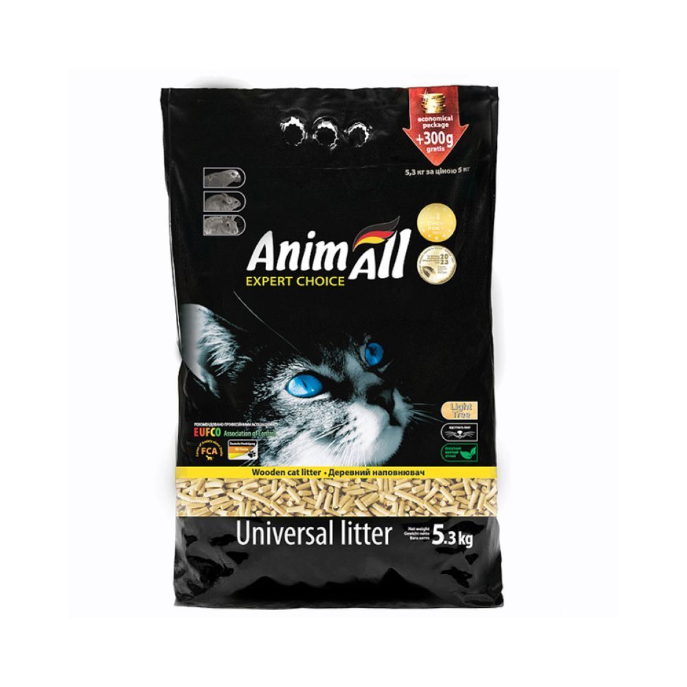 AnimAll наполнитель древесный 5,6 кг - без аромата