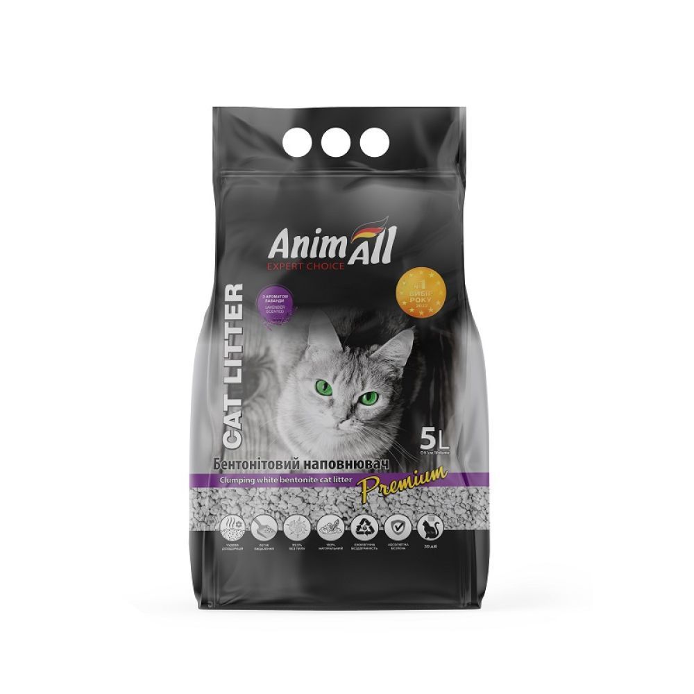 AnimAll наполнитель бентонитовый 5 л - лаванда AnimAll наполнитель бентонитовый 5 л - лаванда