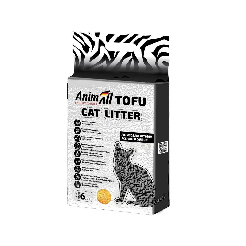 AnimAll Tofu Activated Carbon соєвий наповнювач 6 л - активоване вугілля