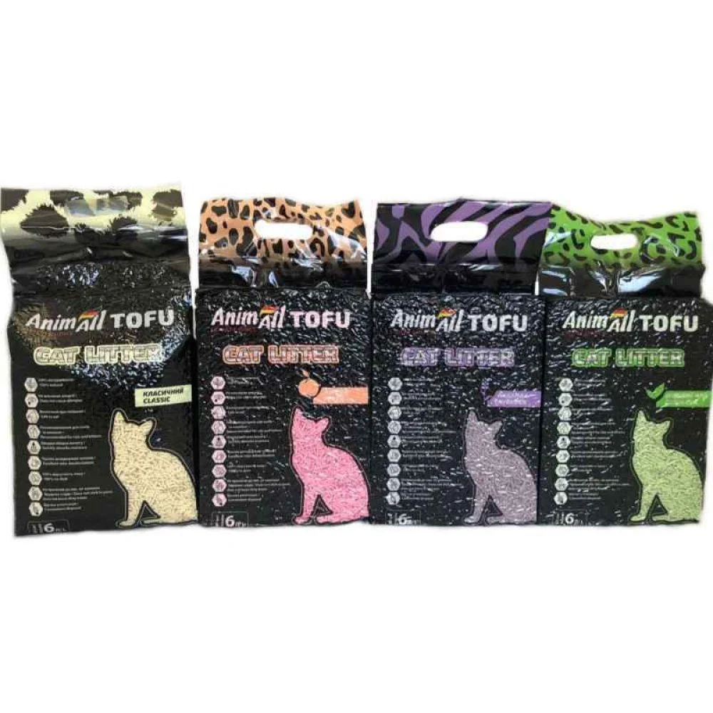 Наповнювач соєвий для котячого туалету AnimAll Tofu 10 л - активоване вугілля