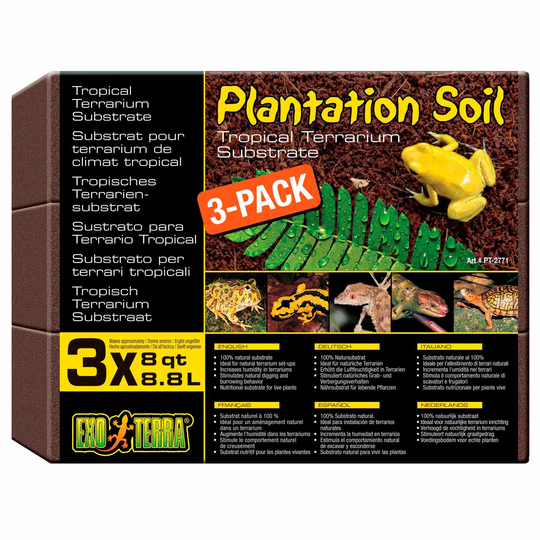 Наповнювач для тераріума Exo Terra «Plantation Soil» 8,8 л, 3 шт (кокосовий субстрат) Наповнювач для тераріума Exo Terra «Plantation Soil» 8,8 л, 3 шт (кокосовий субстрат)