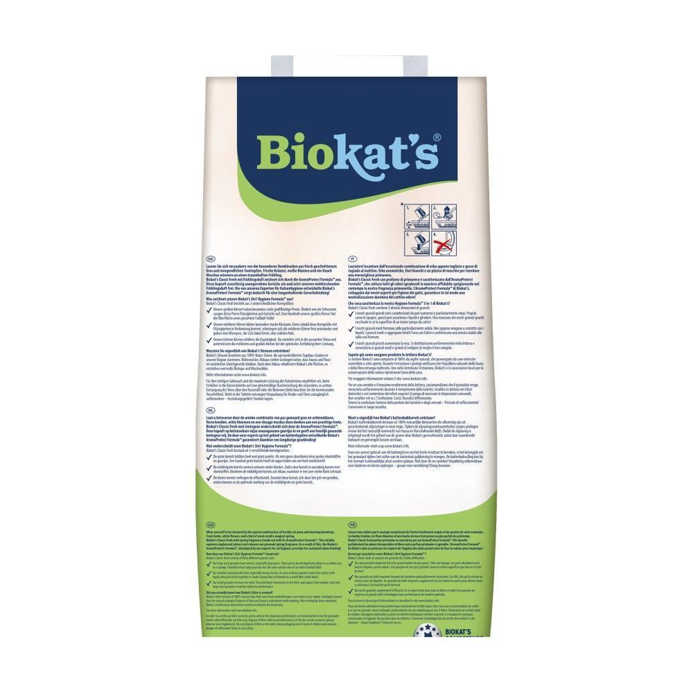 Biokats Classic Fresh 3in1 наповнювач бентонітовий 10 л - весняні трави