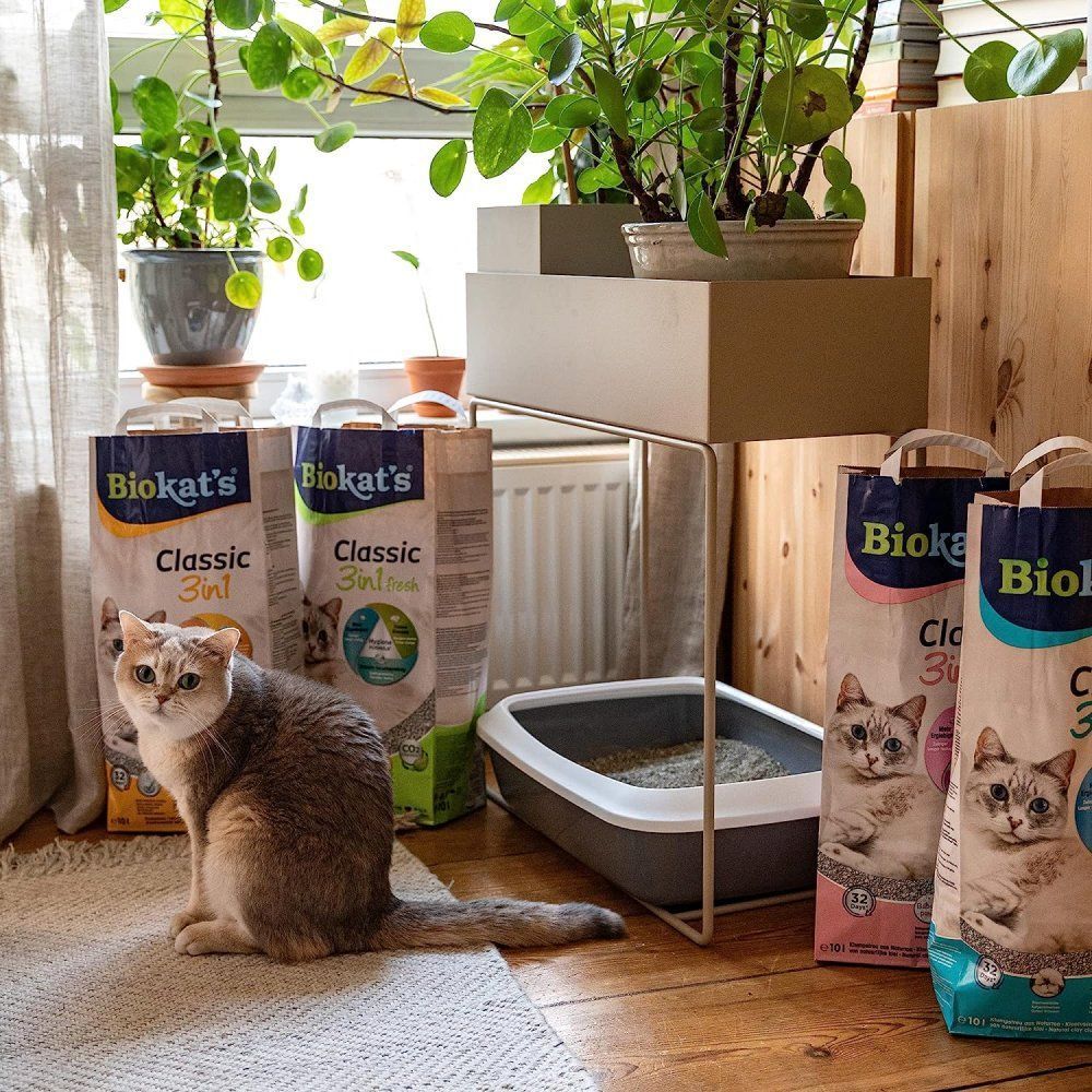 Biokats Classic Fresh 3in1 наповнювач бентонітовий 10 л - весняні трави