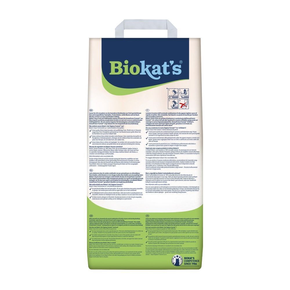Biokats Classic Fresh 3in1 наповнювач бентонітовий весняні трави