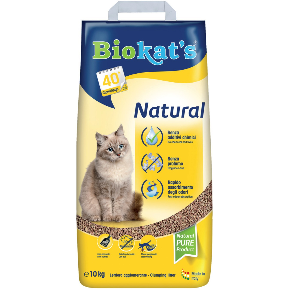 Бентонитовый наполнитель для кошачьего туалета Biokat's Natural 10 кг/11 л