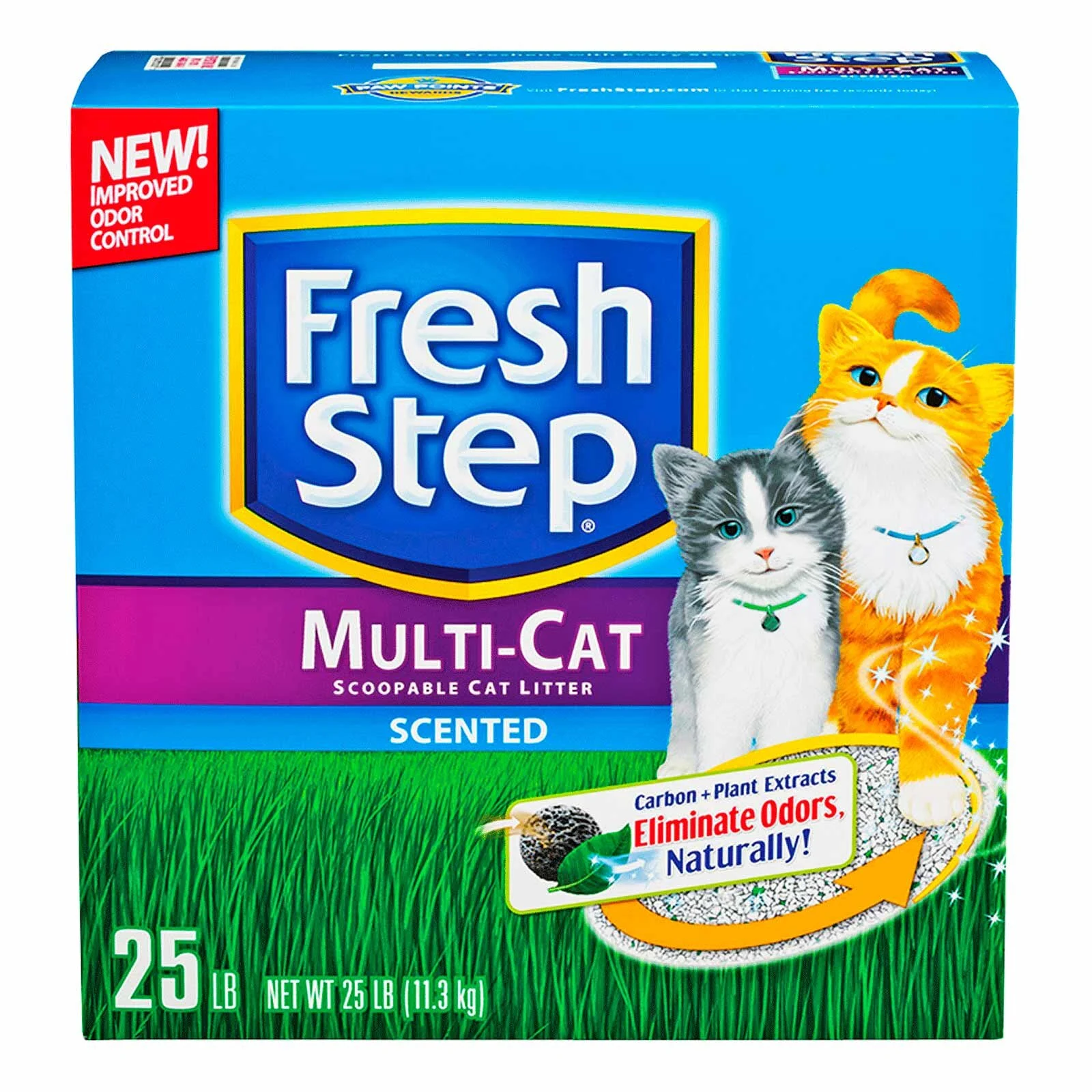 Бентонитовый наполнитель для кошачьего туалета Fresh Step Multi-Cat Scented 6,34 кг / 7 л