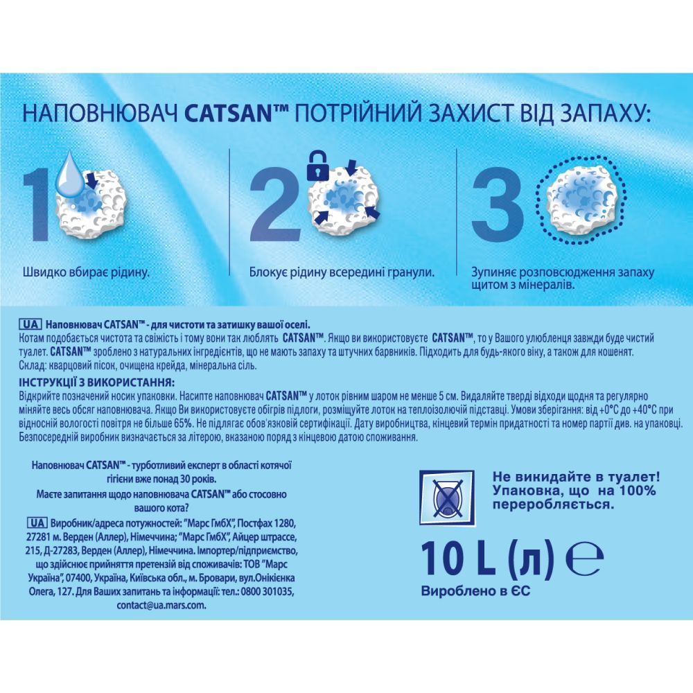 Catsan мінеральний наповнювач без аромату