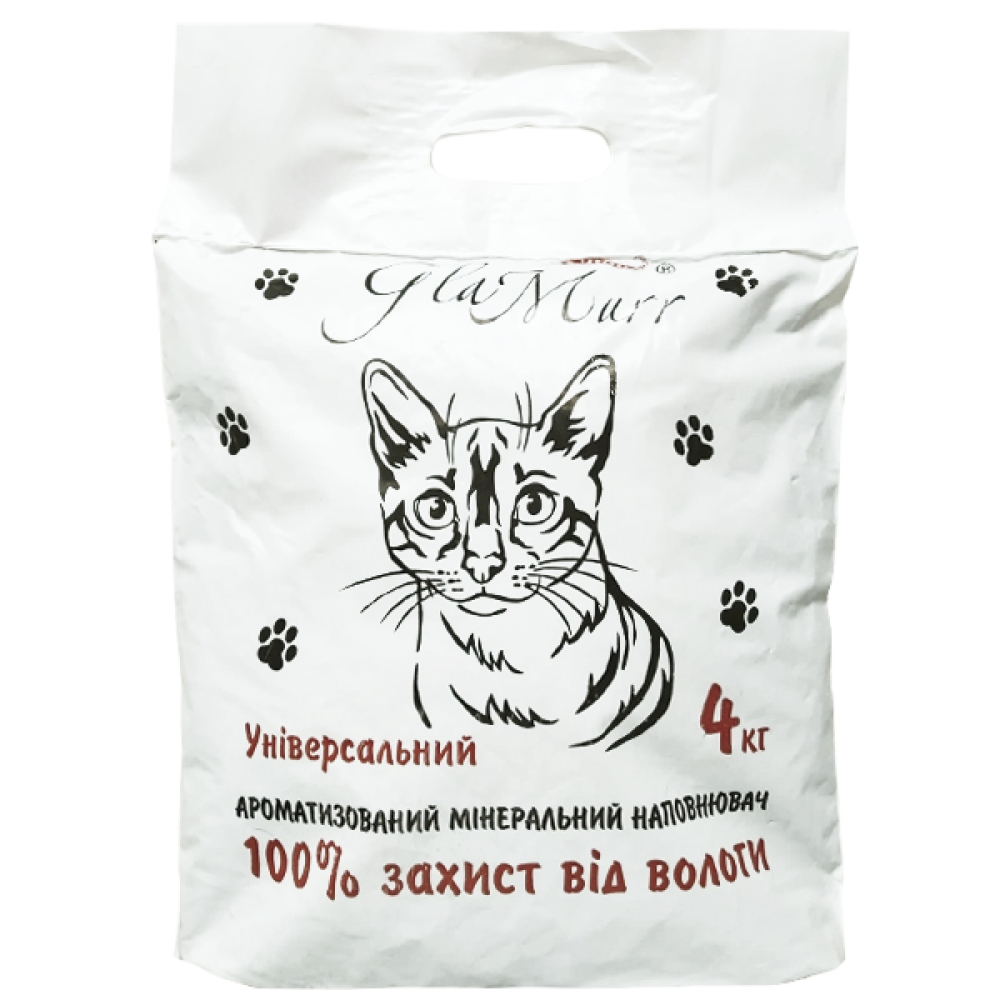 Бентонитовый наполнитель для кошачьего туалета GlaMurr 4 кг / 4,4 л