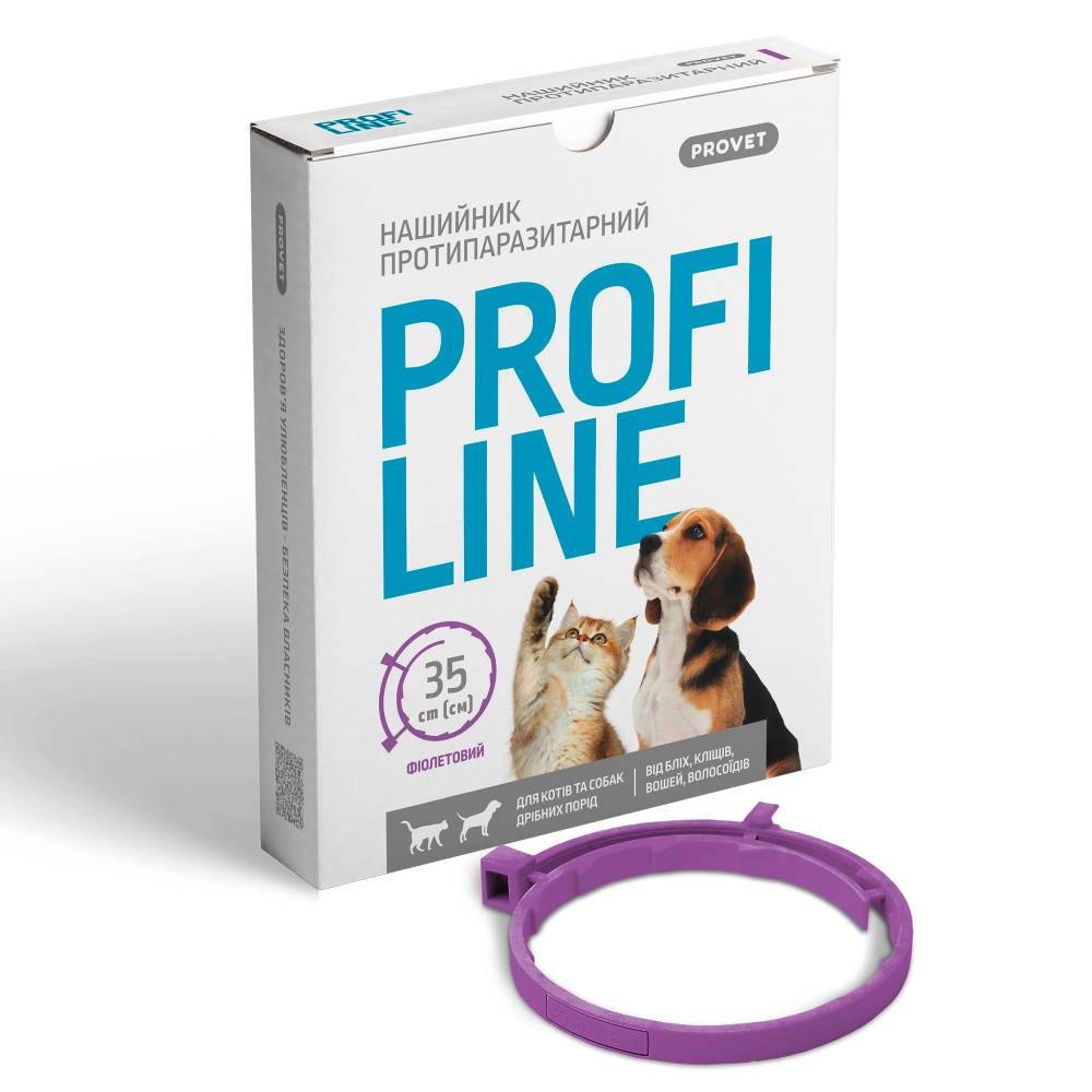 Нашийник для котів PROVET Profiline 35 см - фіолетовий Нашийник для котів PROVET Profiline 35 см - фіолетовий