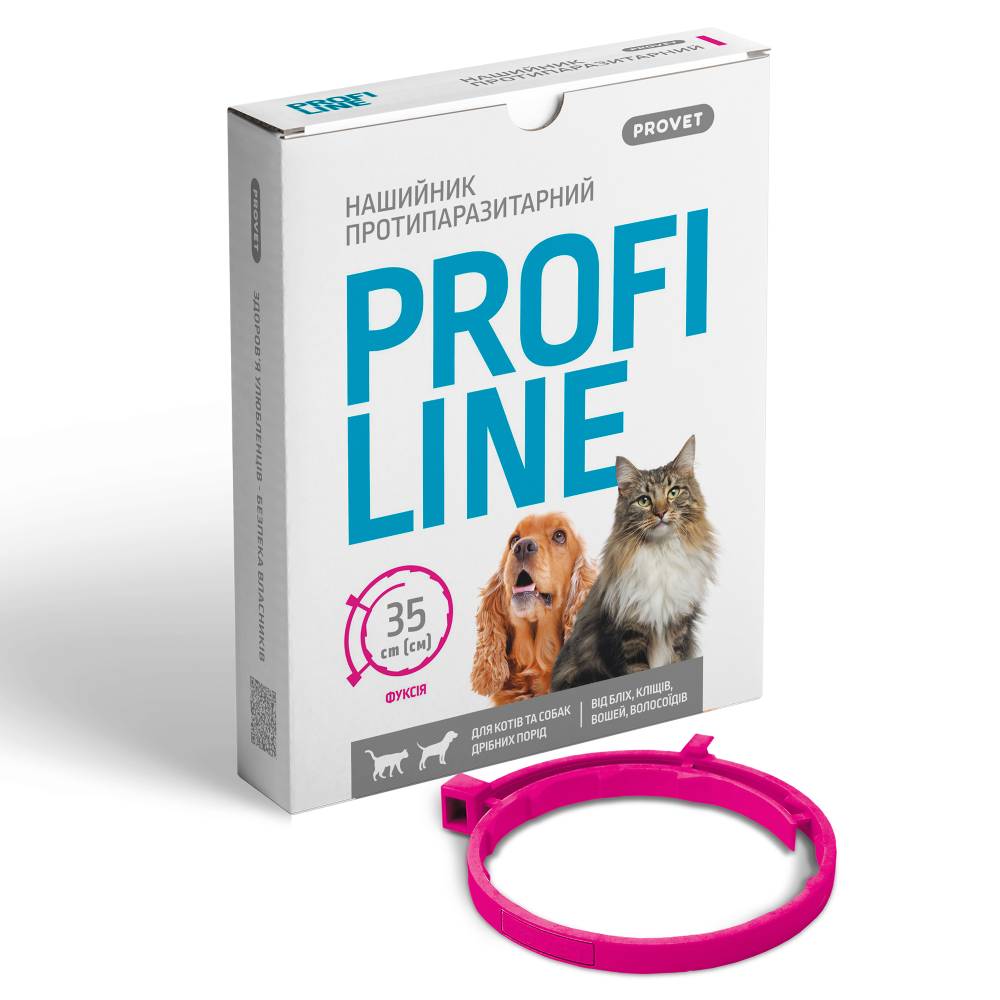 Нашийник для котів PROVET Profiline 35 см - фуксія Нашийник для котів PROVET Profiline 35 см - фуксія