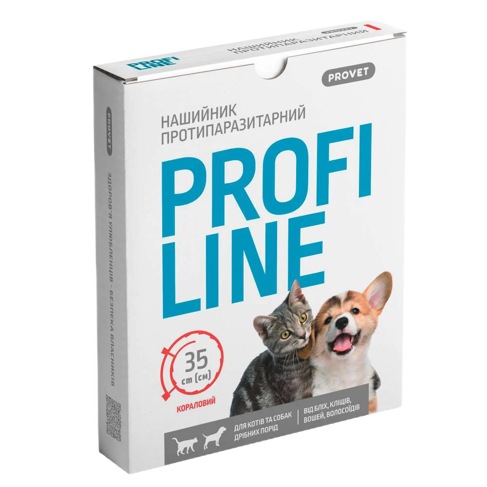 Нашийник для котів PROVET Profiline 35 см - кораловий Нашийник для котів PROVET Profiline 35 см - кораловий
