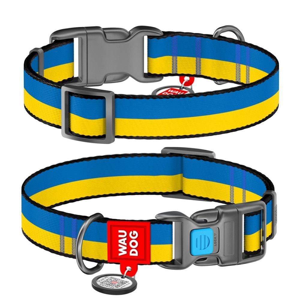 Ошейник WAUDOG Design с QR паспортом и рисунком «Colors of freedom» S 23-35 см/15 мм Ошейник WAUDOG Design с QR паспортом и рисунком «Colors of freedom» S 23-35 см/15 мм