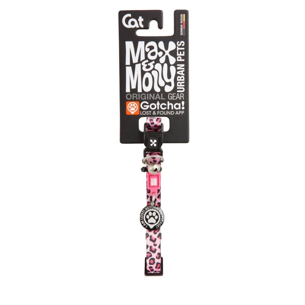 Ошейник для кошек Max Molly Smart ID Розовый леопард One Size - розовый