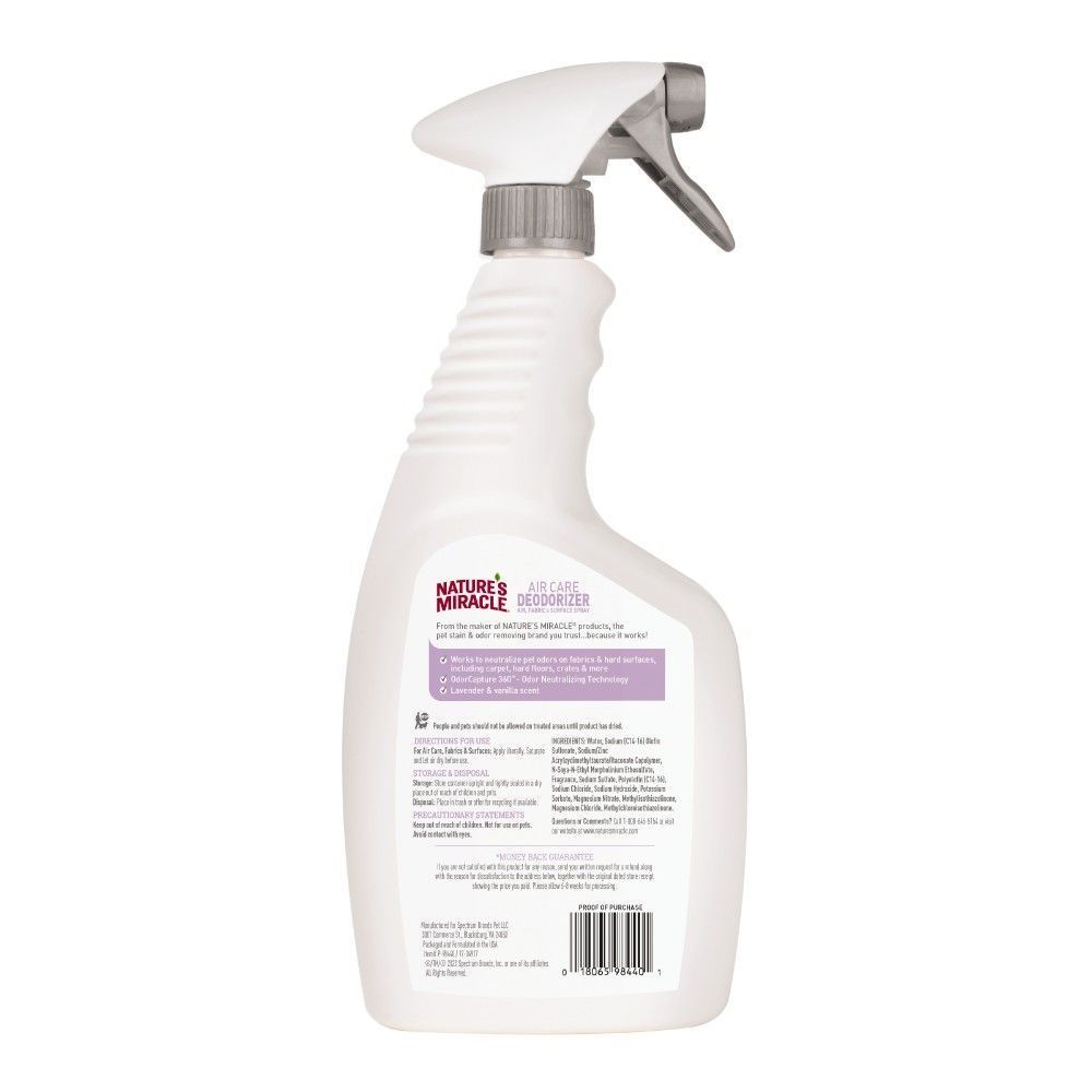 Nature's Miracle Air Care Deodorizer спрей нейтралізатор запахів собак 709 мл - лаванда Nature's Miracle Air Care Deodorizer спрей нейтралізатор запахів собак 709 мл - лаванда