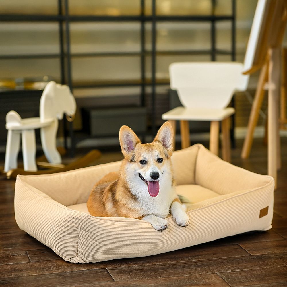 Noble Pet Albert Velvet лежак для собак 70х50 см - бежевий