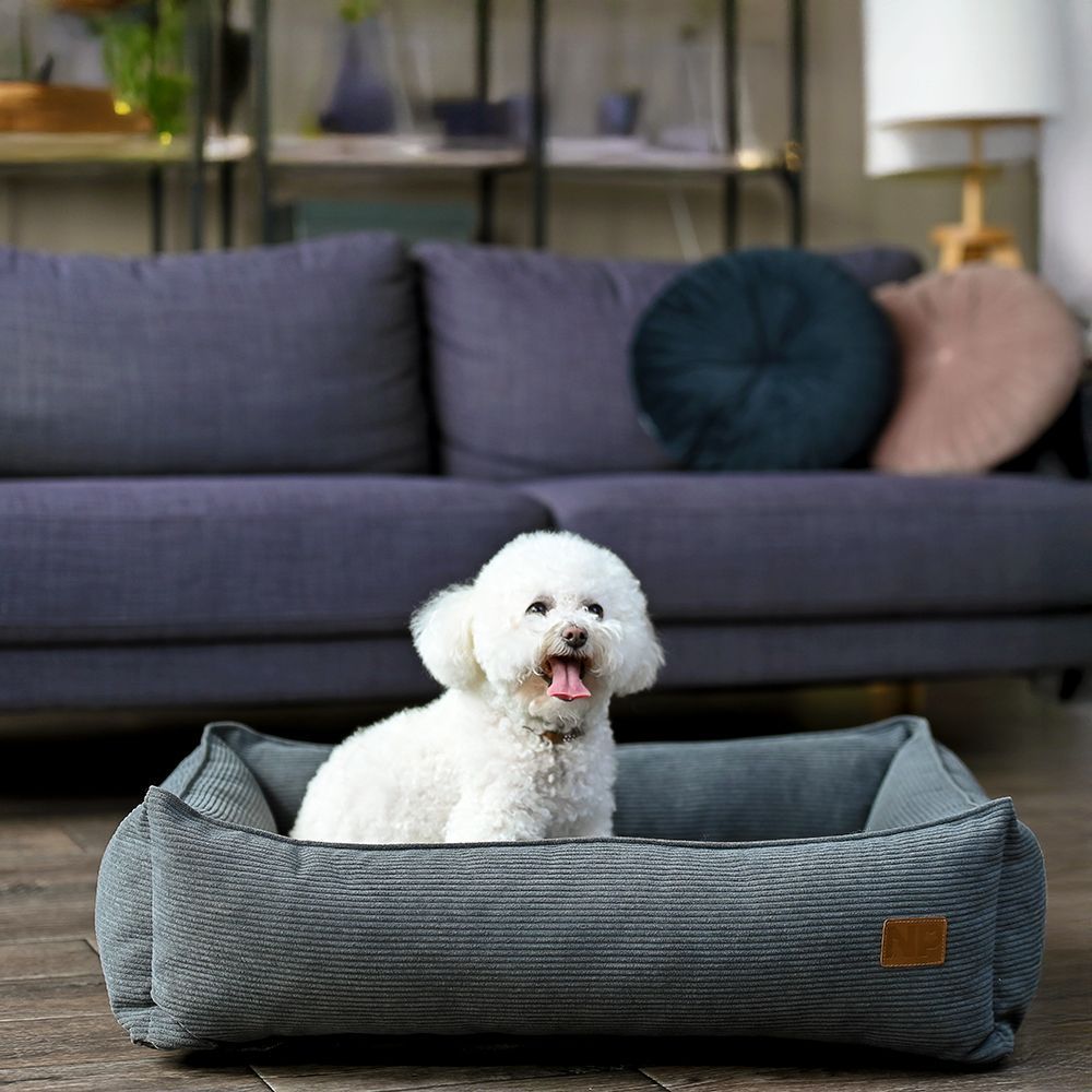 Noble Pet Albert Velvet лежак для собак 90х60 см - сірий