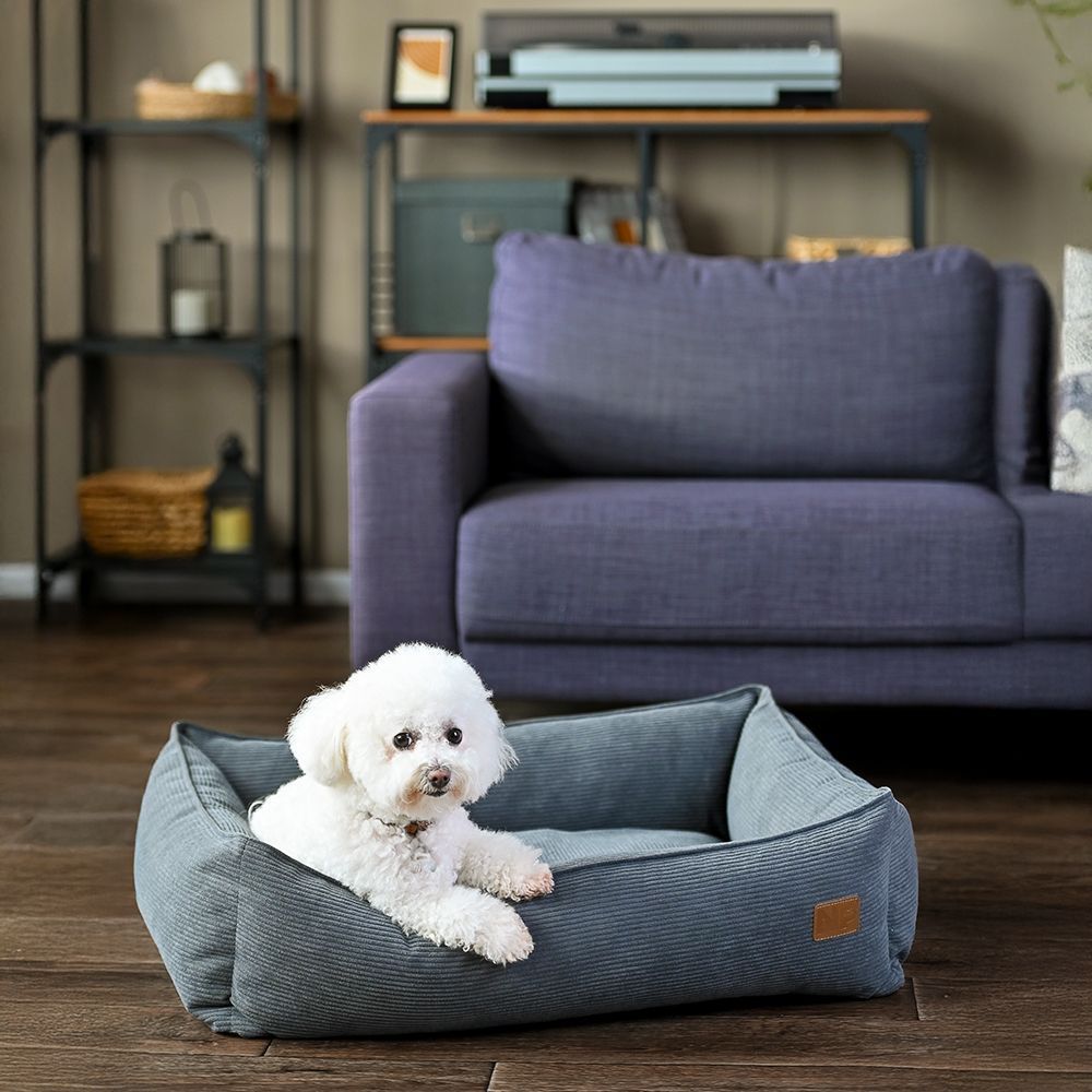 Noble Pet Albert Velvet лежак для собак 90х60 см - сірий