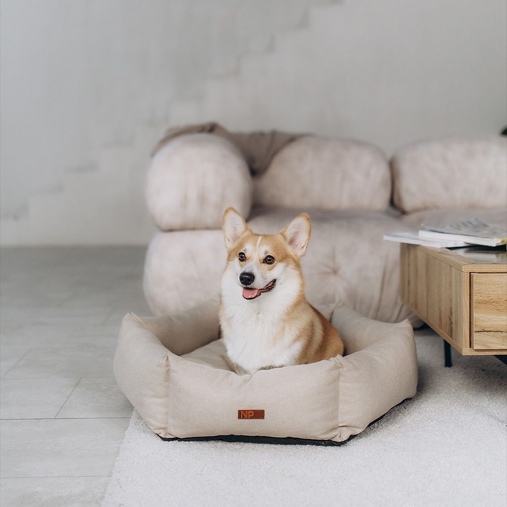 Noble Pet Paul лежак для собак 65x65 см - бежевий