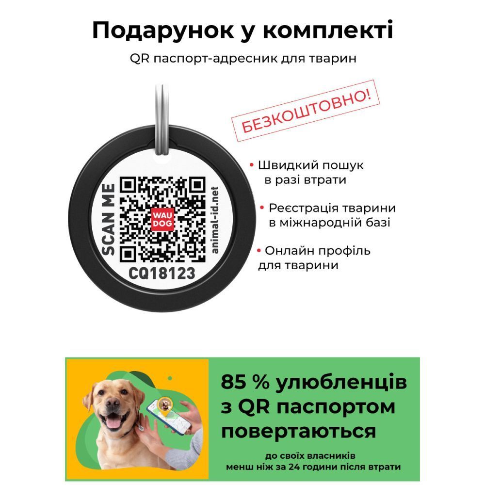 Нашийник для собак COLLAR Нейлон 25-35 см - леопард Нашийник для собак COLLAR Нейлон 25-35 см - леопард
