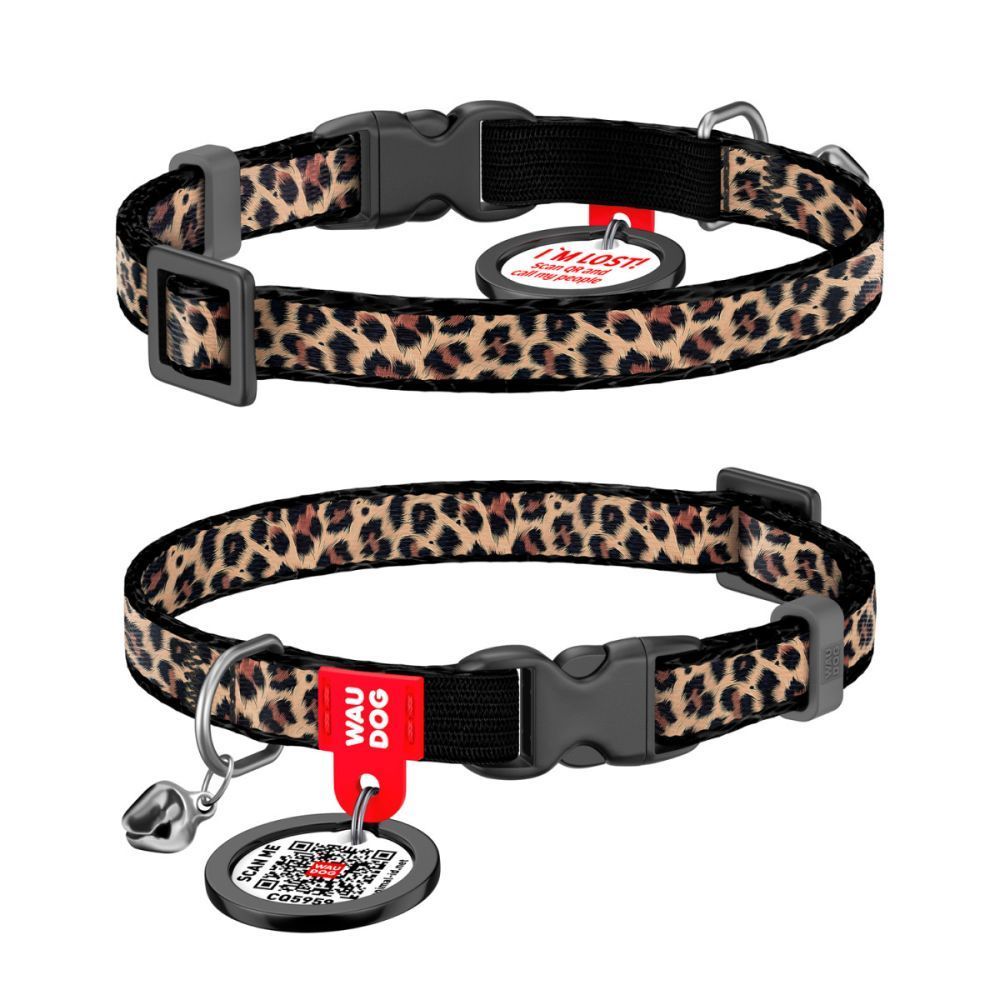 Нашийник для собак COLLAR Нейлон 25-35 см - леопард Нашийник для собак COLLAR Нейлон 25-35 см - леопард