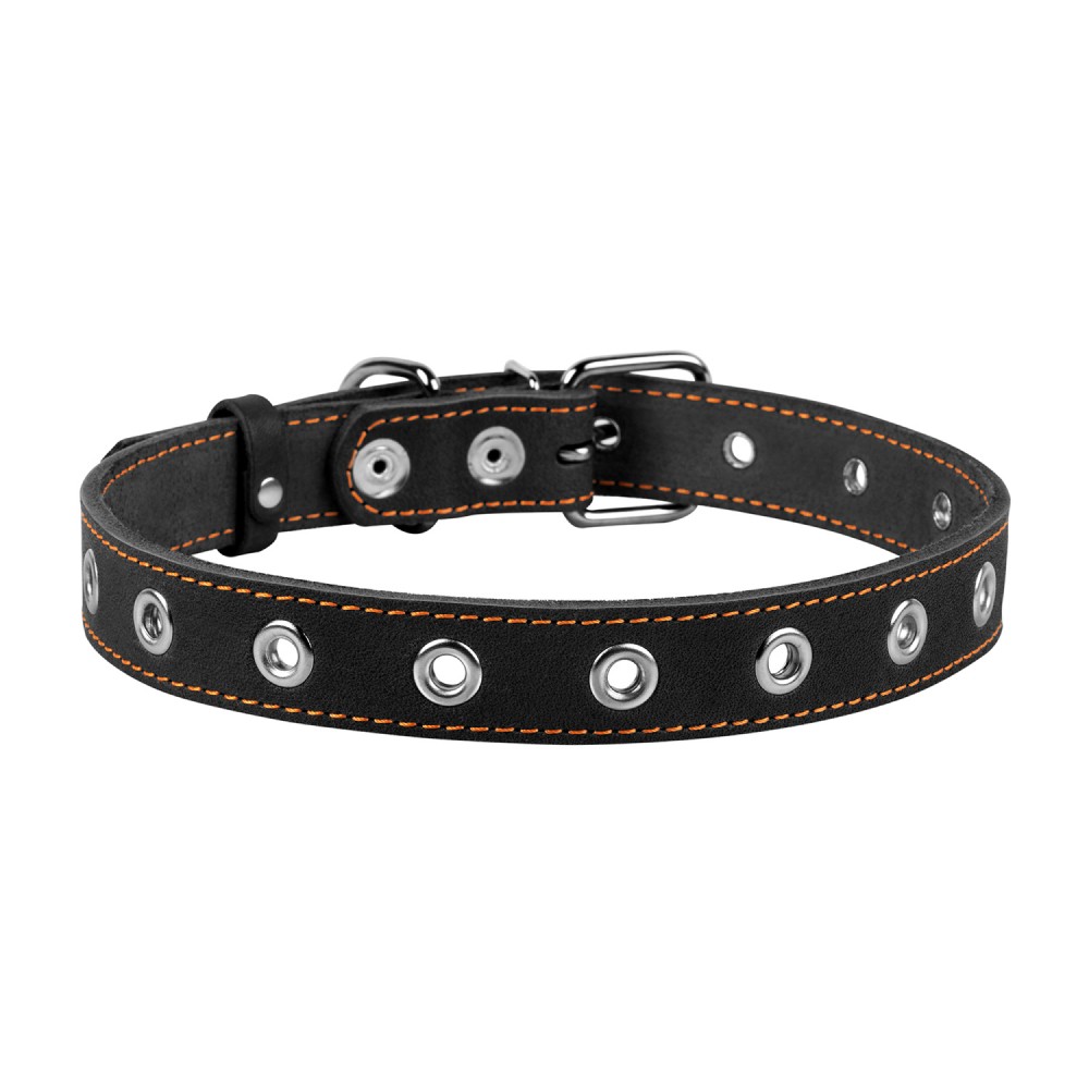 Ошейник для собак COLLAR Натуральна Шкіра M - черный