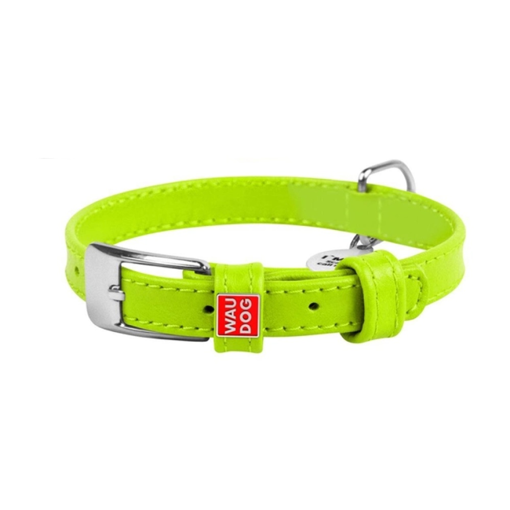 Ошейник Collar кожаный «Glamour» (Гламур) 19-25 см / 9 мм (зеленый)