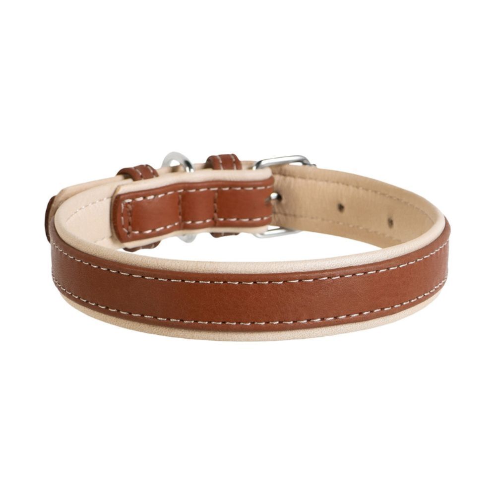 Ошейник Collar кожаный «Soft» (Софт) 30-39 см / 20 мм (коричневый)