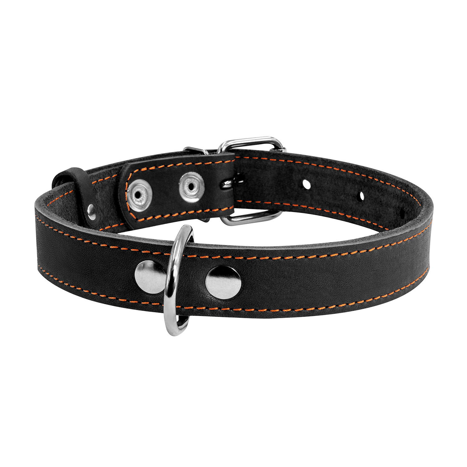 Ошейник Collar одинарный 38-50 см / 25 мм / (черный) M