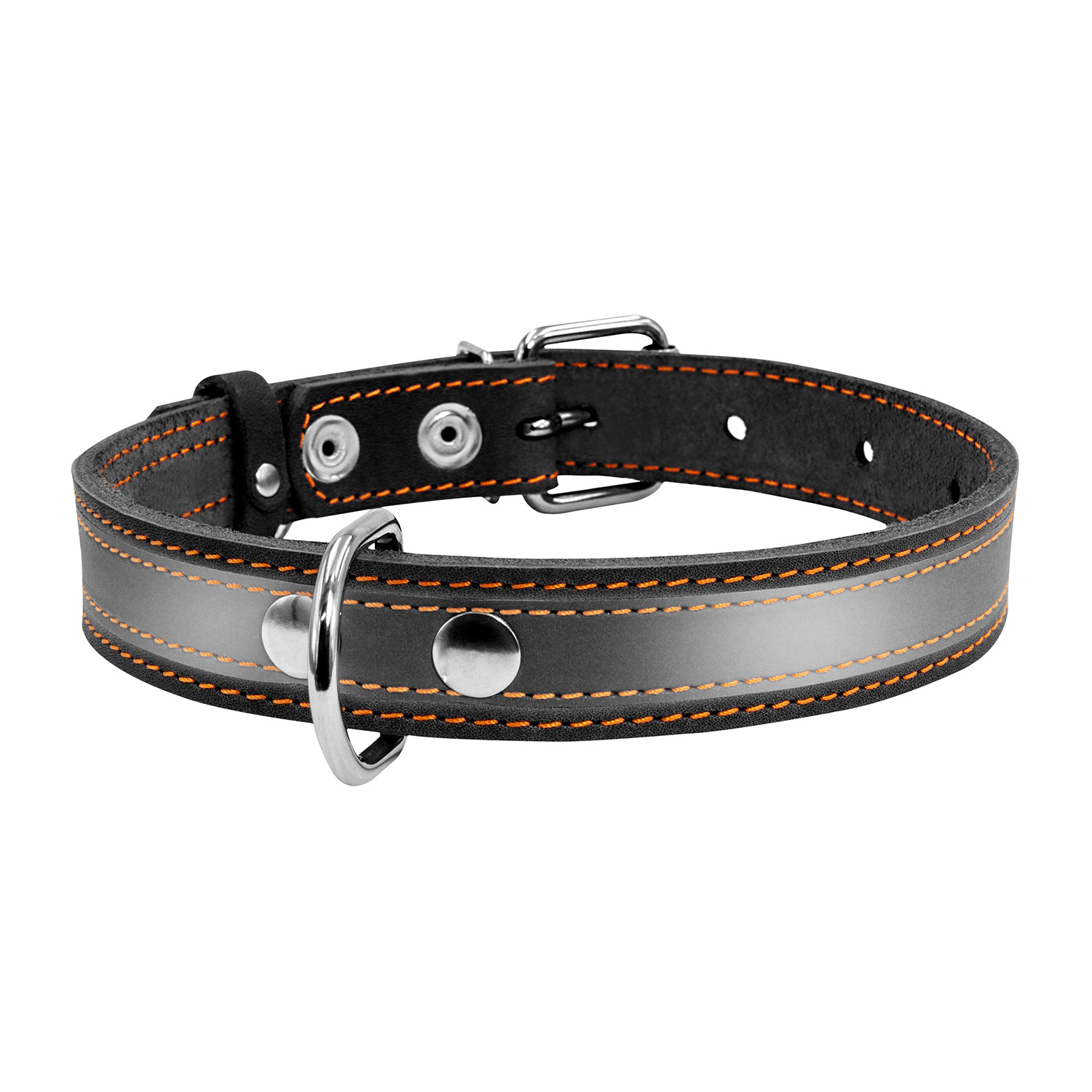Нашийник Collar зі світловідбиваючої стрічкою 48-63 / 35 мм (чорний) Нашийник Collar зі світловідбиваючої стрічкою 48-63 / 35 мм (чорний)