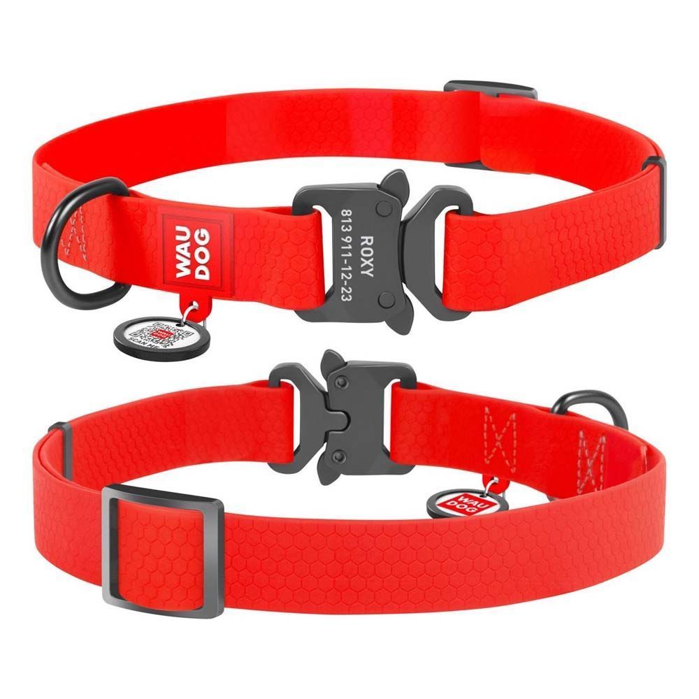 Нашийник Collar WAUDOG Waterproof з QR-паспортом 24-40 см/20 мм (червоний) Нашийник Collar WAUDOG Waterproof з QR-паспортом 24-40 см/20 мм (червоний)