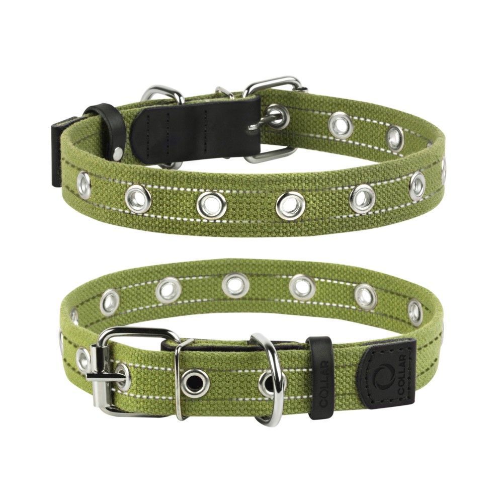 Нашийник для собак COLLAR Брезент S - зелений Нашийник для собак COLLAR Брезент S - зелений
