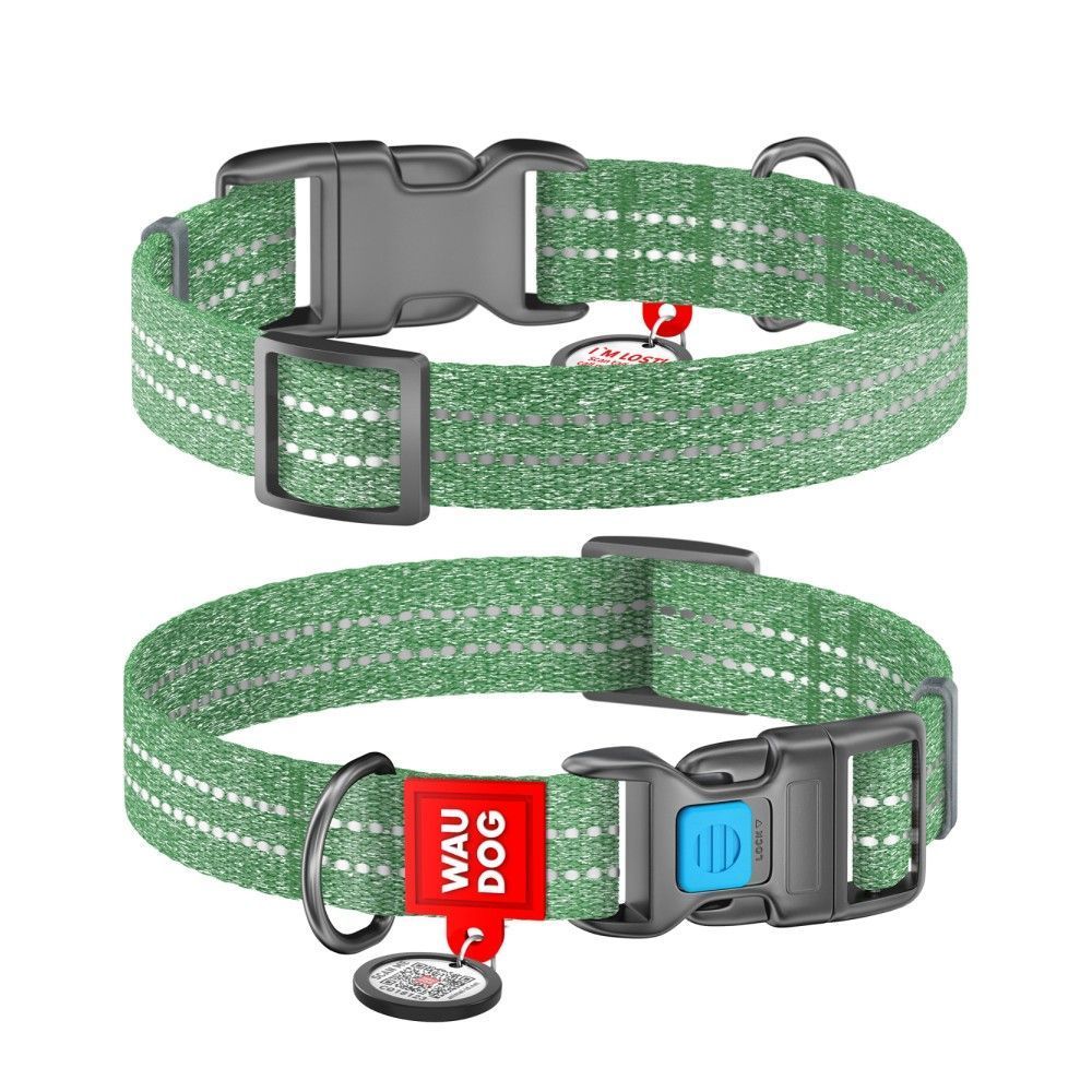 Нашийник для собак COLLAR WOUDOG Світловідбиваючий M - зелений Нашийник для собак COLLAR WOUDOG Світловідбиваючий M - зелений
