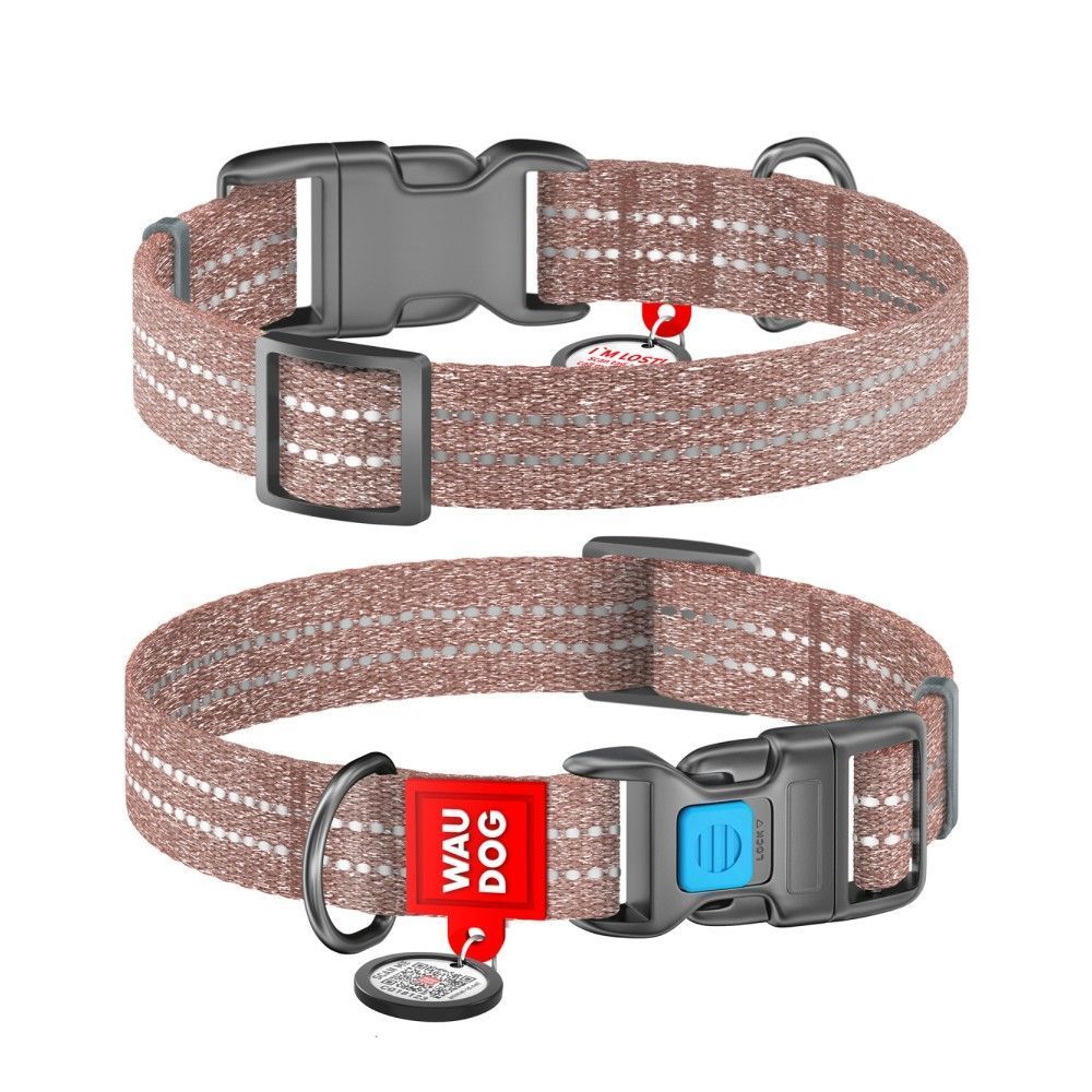 Нашийник для собак COLLAR WOUDOG Світловідбиваючий S - коричневий Нашийник для собак COLLAR WOUDOG Світловідбиваючий S - коричневий