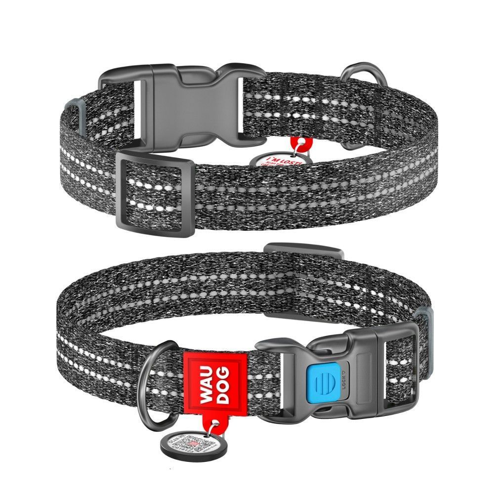 Нашийник для собак COLLAR WOUDOG Світловідбиваючий S - сірий Нашийник для собак COLLAR WOUDOG Світловідбиваючий S - сірий