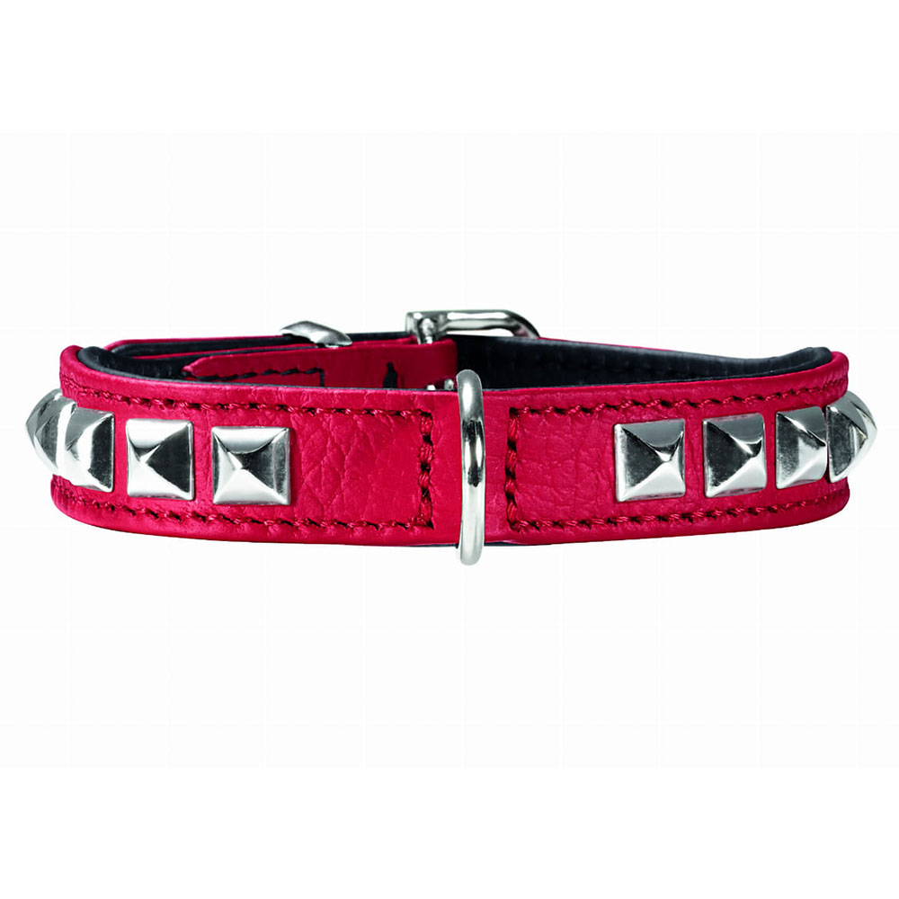 Ошейник для собак кожаный Hunter Rocky Petit 27 20-24 см (красный/черный) Ошейник для собак кожаный Hunter Rocky Petit 27 20-24 см (красный/черный)