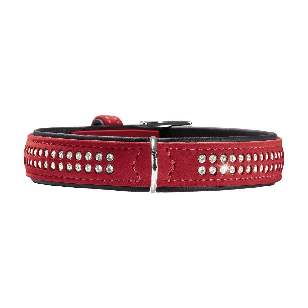 Hunter Softie Deluxe шкіряний нашийник для собак 33-39 см - червоний Hunter Softie Deluxe шкіряний нашийник для собак 33-39 см - червоний