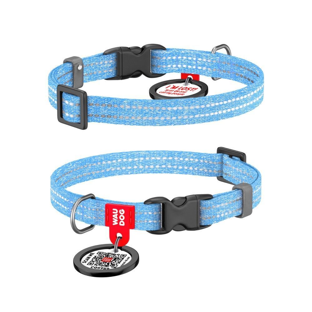Нашийник для собак COLLAR WOUDOG Світловідбиваючий XS - блакитний Нашийник для собак COLLAR WOUDOG Світловідбиваючий XS - блакитний