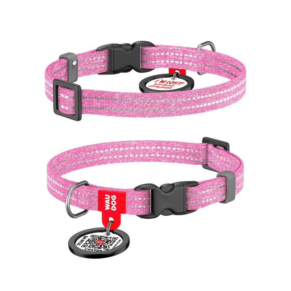 Нашийник для собак COLLAR WOUDOG Світловідбиваючий XS - рожевий Нашийник для собак COLLAR WOUDOG Світловідбиваючий XS - рожевий