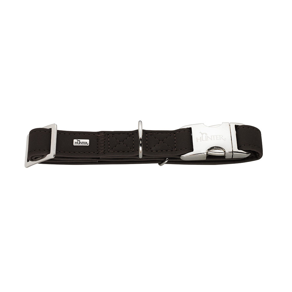 Ошейник для собак из нубука Hunter Softie Alu-Strong L 45-65 см/25 мм (черный)