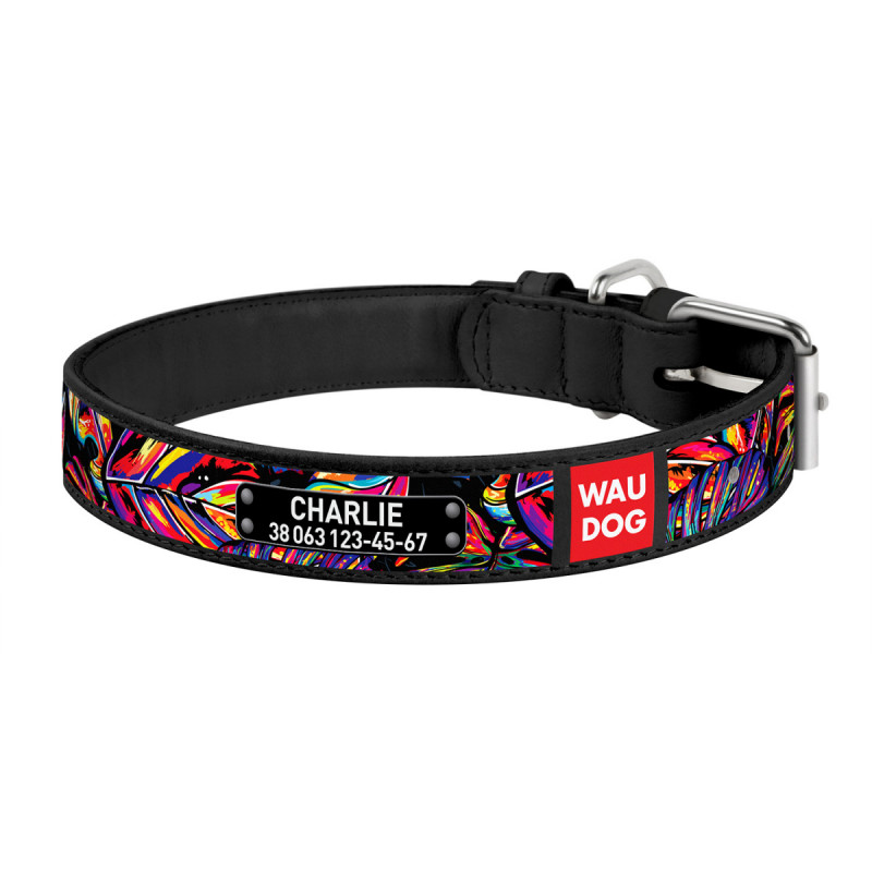Нашийник WAUDOG Nylon «Тропік» 23-35 см / 15 мм