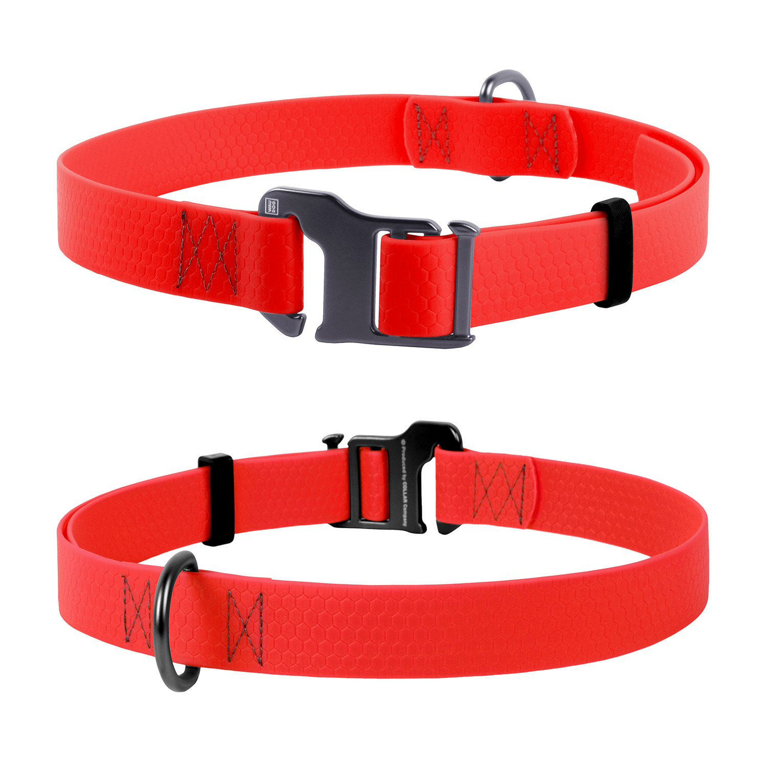 Нашийник WAUDOG Waterproof світловідбиваючий 25-70 см / 25 мм (червоний)